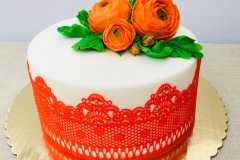 Anniversary Cake, Sugar Flowers and Decor