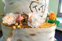 Trunk Wedding Cake, Sugar Flowers and Decor