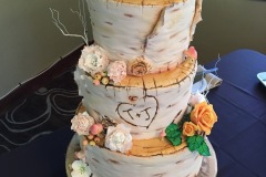 Trunk Wedding Cake, Sugar Flowers